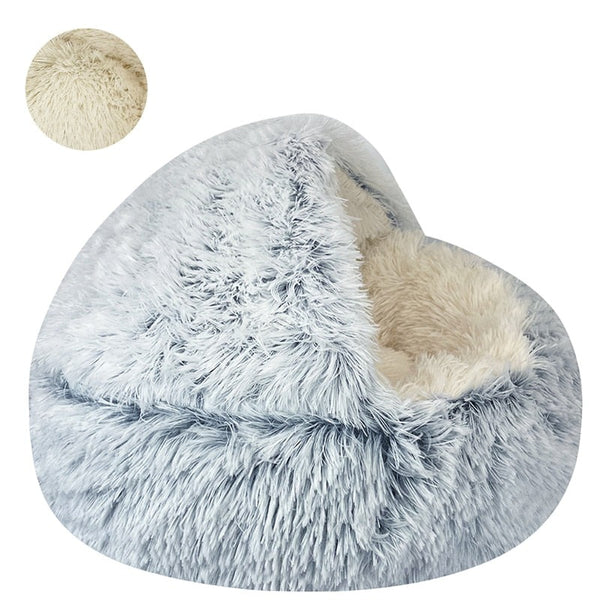 Cozy Haven: Luxurious Long Plush Pet Bed for Cats and Small Dog